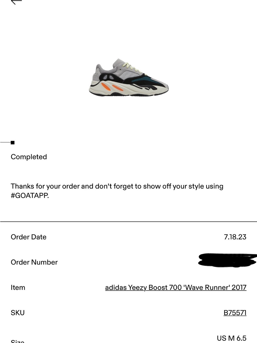 Yeezy 700 Wave Runner Size Men’s 6.5 = Women’s 7.5 - 8 - Picture 4 of 10